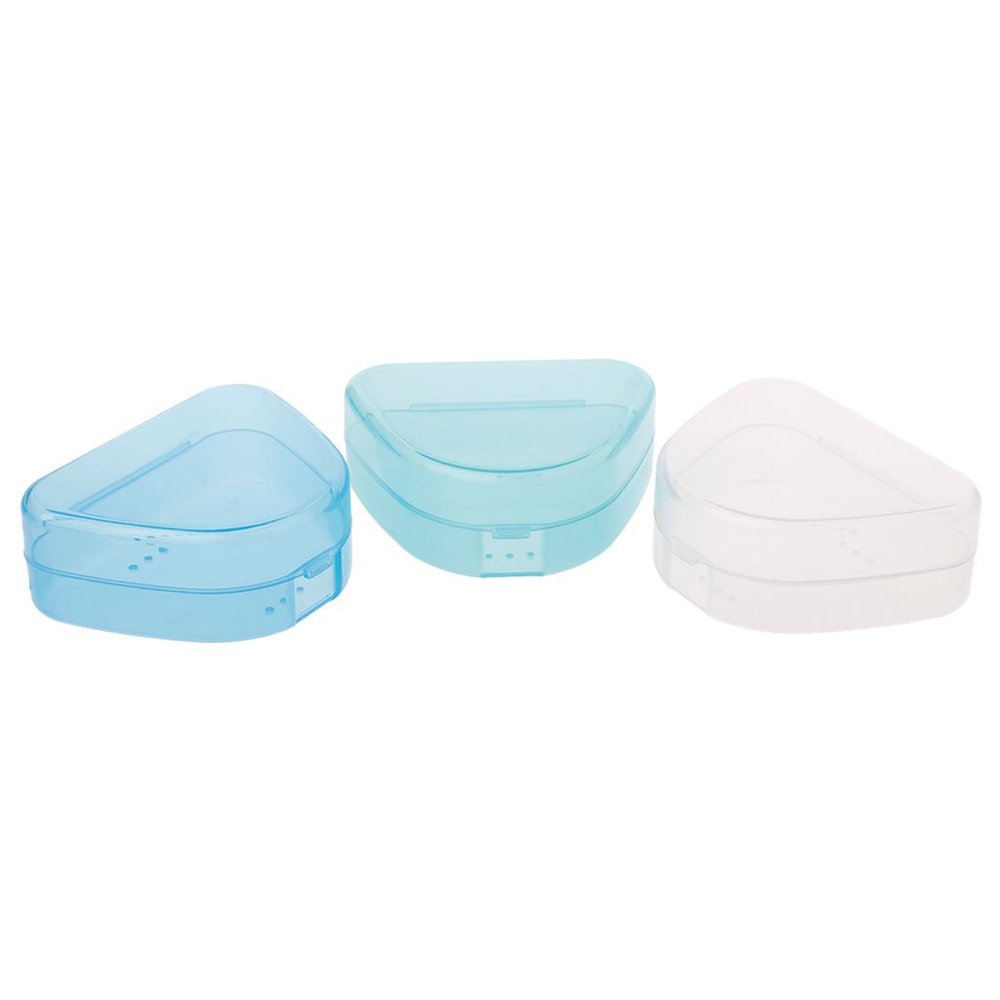 JAGETRADE Dental Orthodontic Retainer Denture Bath Mouthguard Storage Box Case Tray