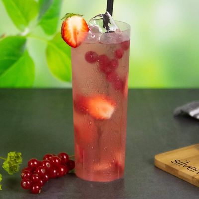 Silverkitchen 10 x Long Drink Glasses 300 ml Transparent Transparent Made of PP Made in Germany Plastic Cocktail Cups Reusable Shatterproof Reusable Cups Reusable Barbecue Catering