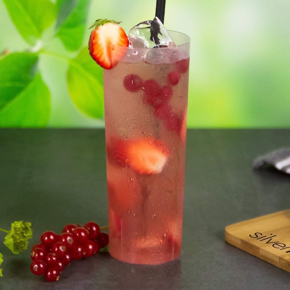 Silverkitchen 10 x Long Drink Glasses 300 ml Transparent Transparent Made of PP Made in Germany Plastic Cocktail Cups Reusable Shatterproof Reusable Cups Reusable Barbecue Catering