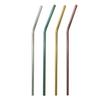 4 Eco friendly reusable recyclable drinking straws (Multi-Color) view 1