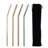 4 Eco friendly reusable recyclable drinking straws (Multi-Color) view 2