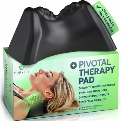 Purify Life Occipital Release Tool for Pivotal Therapy & TMJ Cervical Traction Pillow for Neck, Shoulder, and Back Pain Relief