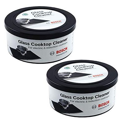 Bosch 12010030 Glass Cooktop Cleaner For Electric & Induction Cooktops Set of Two 12-ounce tubs
