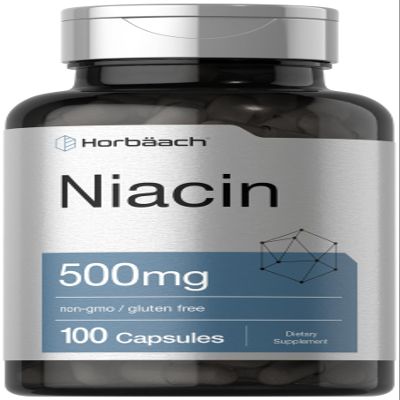 Horbach Niacin | Vitamin B3 500mg | 100 Capsules | with Flushing | Non-GMO, and Gluten Free Supplement