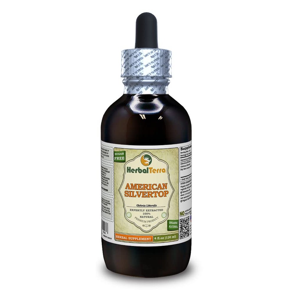 American Silvertop (Glehnia Littoralis) Tincture, Dried Root Liquid Extract (Brand Name: HerbalTerra, Proudly Made in USA) 4 fl.oz (120 ml)