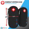 PracMedic Bags EpiPen Carry Case- Insulated Compact Epi Pens Carrying Case holds 2 Epipens or Auvi-Q, Inhaler, Medicines for Immediate Access to Allergy Medications During Emergencies (Black) view 4