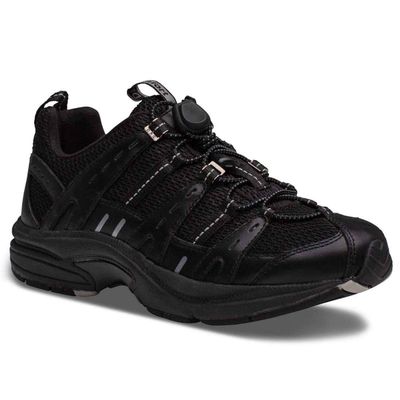 Dr. Comfort Refresh Womens Athletic Shoes w/Gel Inserts-Therapeutic Shoes for Diabetic Womens Comfortable Running Shoes, Black/Black 4 Medium (A-B)