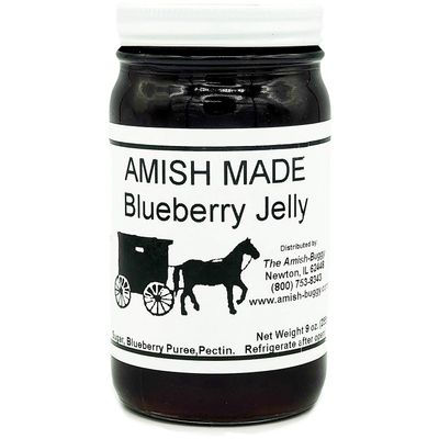 Amish Jam - 8 Oz Jar - Qty 3 (Blueberry Jelly)