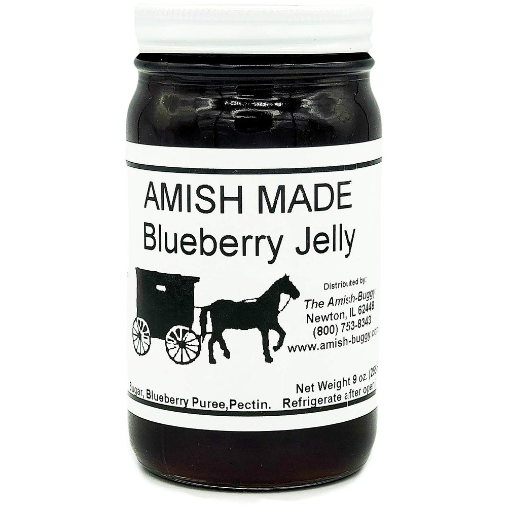 Amish Jam - 8 Oz Jar - Qty 3 (Blueberry Jelly)