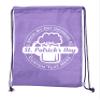 Custom St Patrick's Day Backpack Personalized Drawstring Bags, Reusable Gift bag - 10PK Purple CE2725Patty S6 view 2