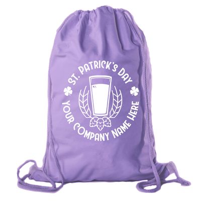 Custom St Patrick's Day Backpack Personalized Drawstring Bags, Reusable Gift bag - 10PK Purple CE2725Patty S4