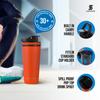 Ice Shaker Insulated Stainless Steel Shaker Bottle | 26oz, Orange | Cold for 30+ Hours | Insulated Cup with Twist-on Agitator | Odor-Free Bottle for Protein Shakes, Water, Smoothies, Cocktails view 3