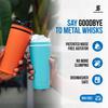 Ice Shaker Insulated Stainless Steel Shaker Bottle | 26oz, Orange | Cold for 30+ Hours | Insulated Cup with Twist-on Agitator | Odor-Free Bottle for Protein Shakes, Water, Smoothies, Cocktails view 4