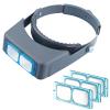 Headband Magnifier Double Lens Head-Mounted Reading Magnifier Loupe Jewelry Visor Opitcal Glass Binocular Magnifier with Lens Magnification-1.5X 2X 2.5X 3.5X view 1