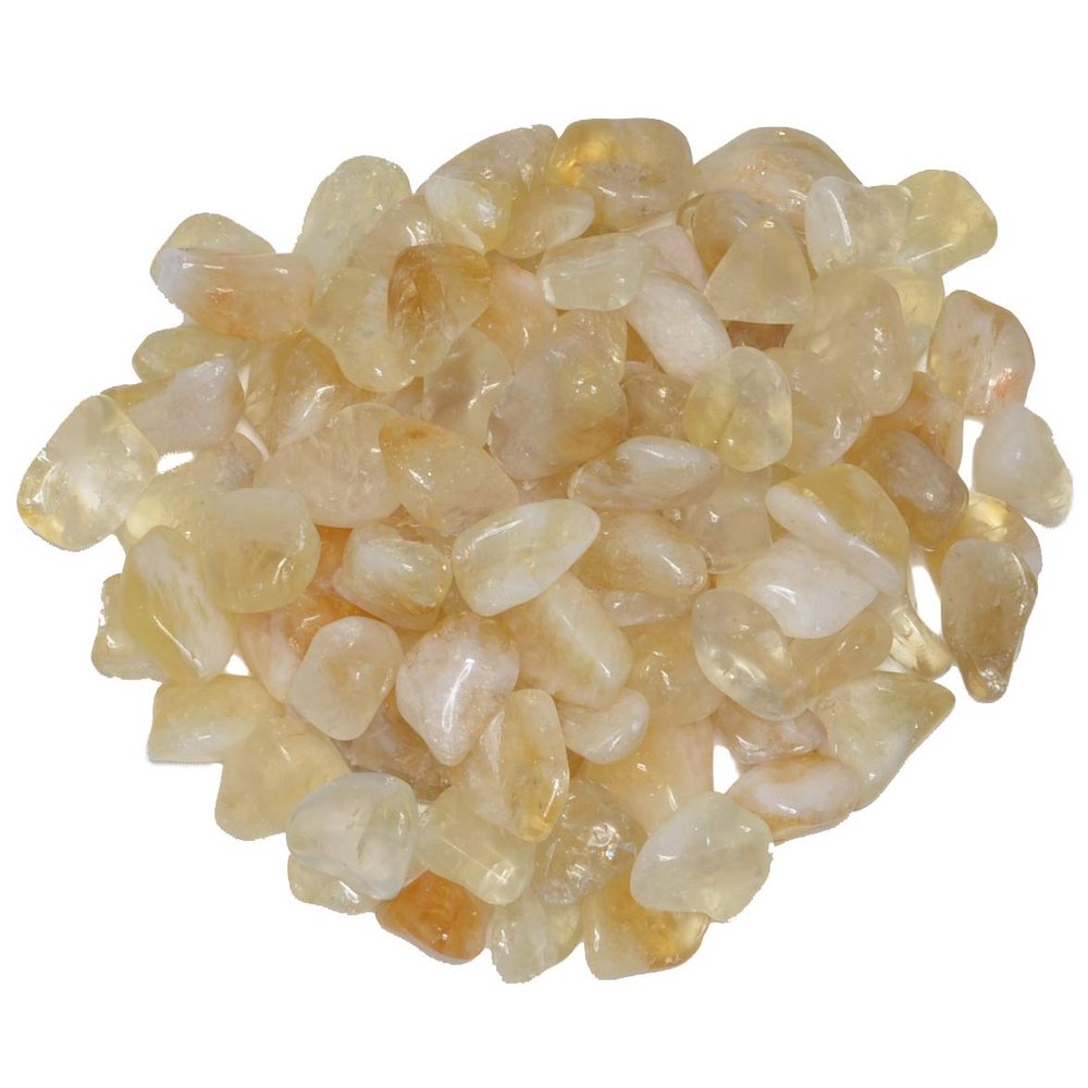 Hypnotic Gems Materials: 1 lb Citrine Tumbled Stones - Grade 2 - XSmall - 0.5" to 1" Avg. - Bulk Natural Rocks Polished Gemstone Supplies for Wicca, Reiki, Energy Crystal Healing