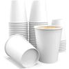 Sheriffdrink 12 oz Paper Cups  White Coffee Paper Cups for Tea Water and Cocoa (50 ct)