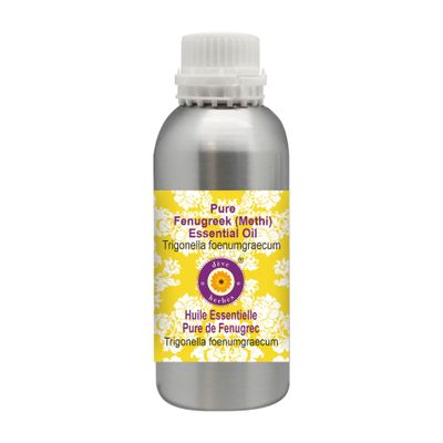 Deve Herbes Pure Fenugreek (Methi) Essential Oil (Trigonella foenumgraecum) Steam Distilled 300ml (10 oz)