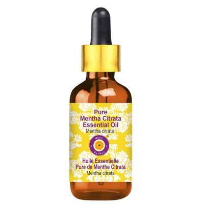 Deve Herbes Pure Mentha Citrata Essential Oil (Mentha citrata) with Glass Dropper Steam Distilled 30ml (1 oz)
