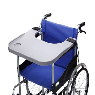 YAOBAO Wheelchair Lap Tray Table Accessories,Medical Portable Child Chair,Universal Trays Desk Fit for Manual Powered or Electric Wheelchairs (Grey)
