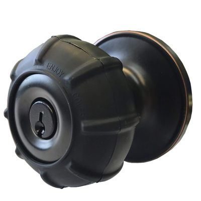 Enjoy Cover - Silicone Door knob Grips Maximum Grip Nonslip Arthritis & Senior Living Aids Grippy Easy Open Fits All Door Knob Universal Size Decorative 4 Pack (Black)
