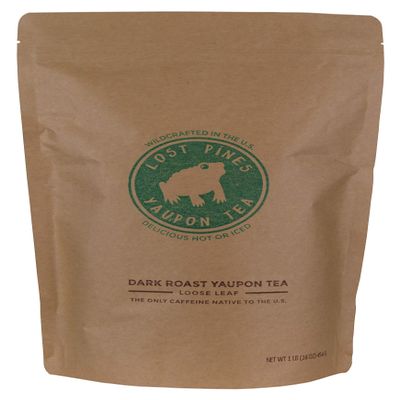 1LB (16oz) Dark Roast Yaupon Tea (loose leaf) - Lost Pines Yaupon Tea - Sustainably wild harvested yaupon, the only caffeinated plant native to North America.