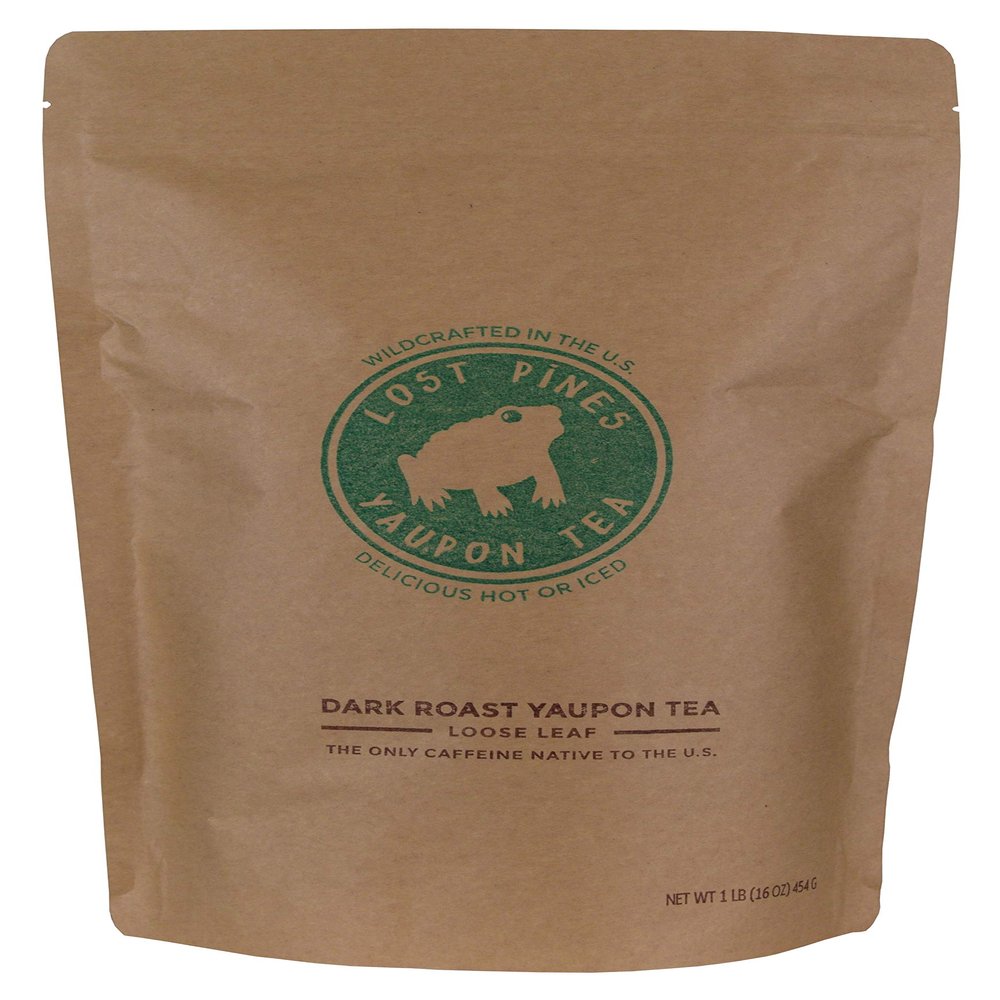 1LB (16oz) Dark Roast Yaupon Tea (loose leaf) - Lost Pines Yaupon Tea - Sustainably wild harvested yaupon, the only caffeinated plant native to North America.