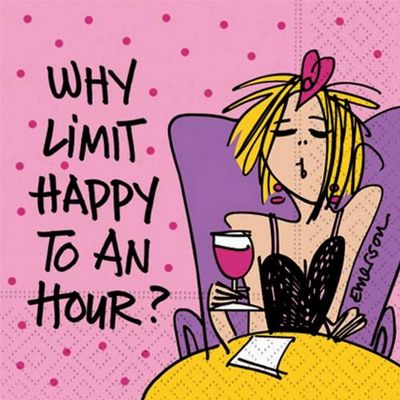 JAM PAPER Cocktail Napkins - 3 7/8" x 3 7/8" - Why Limit - 20 per Pack - 2/Pack