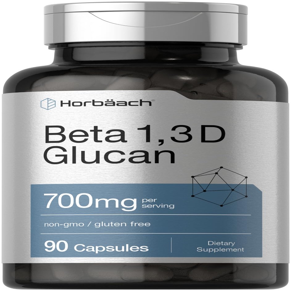 Horbach Beta Glucan 1 3D 700 mg | 90 Capsules | Beta 1,3, 1,6 D Glucan | Non-GMO, Gluten Free Supplement