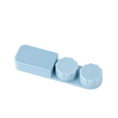 MOMOFULL Contact Lens Case Travel Kit Cute Eye Contact Storage Organizer Holder Leak Proof with Applicator Remover Tool Blue