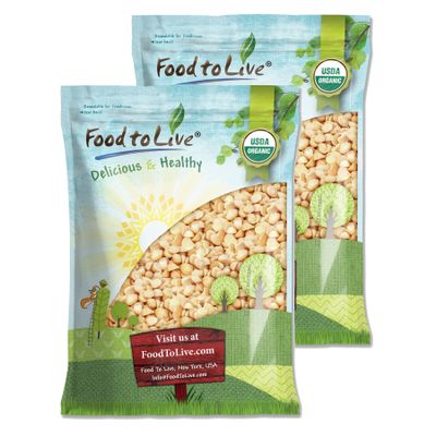 Food to Live Organic Macadamia Nut Halves & Pieces, 25 Pounds - Non-GMO, Raw, Shelled, Unsalted, Kosher, Vegan, Bulk. Keto Snack. Source of Healthy Fats. Topping for Salad, Yogurt, Cereal, Dessert.