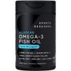 Sports Research Omega-3 Fish Oil 1250 - Triple Strength Fish Oil Supplement from Wild Alaska Pollock - MSC Certified Sustainable  Non-GMO  Soy Free - 30 Softgel Capsules view 1