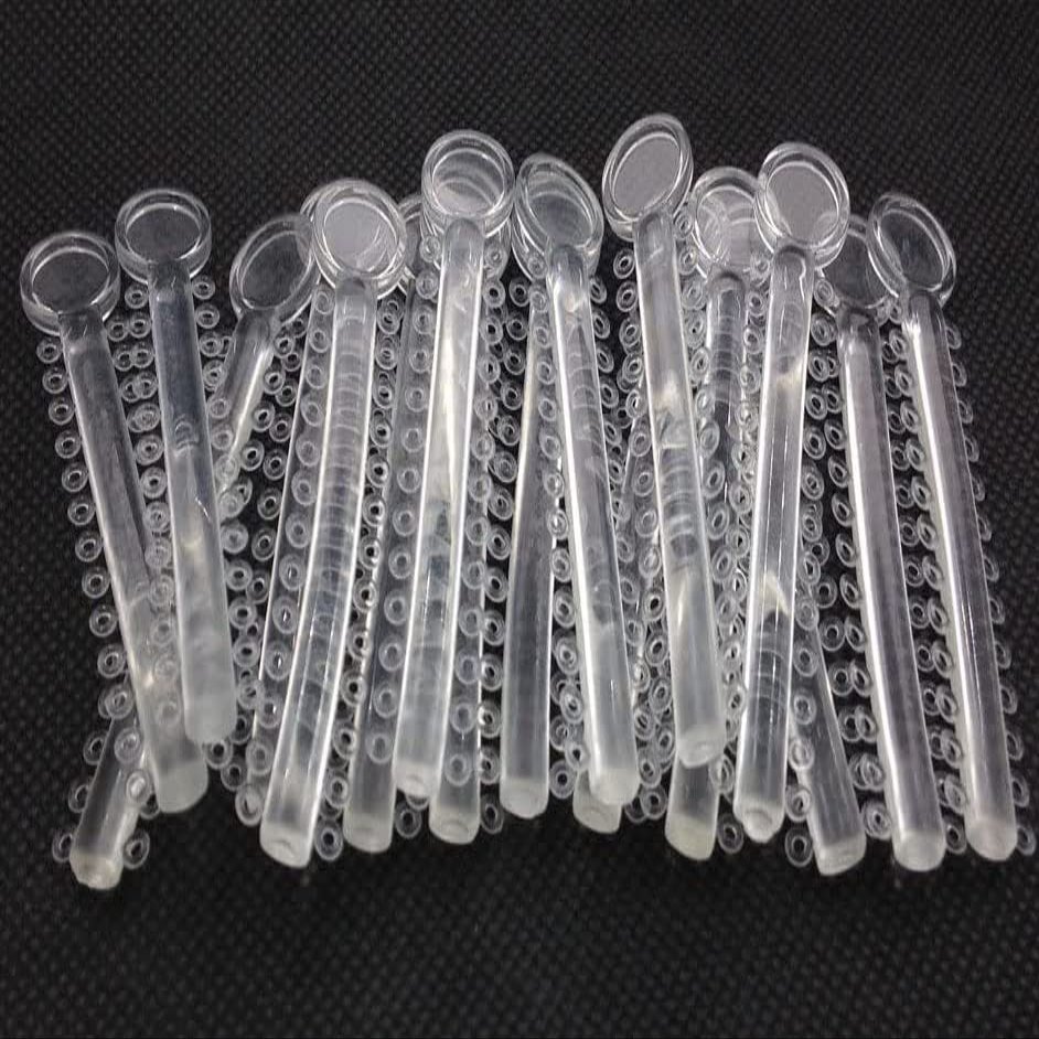 Orthodontic Ligature Ties Orthodontic Elastomeric O-rings Braces Rubber Bands(1040pcs) (Clear)