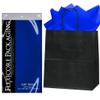 Flexicore Packaging | 8"x4.75"x10.25" Black Kraft Paper Gift Bags + Gift Tissue Paper (Royal Blue, 5 Bags) view 1
