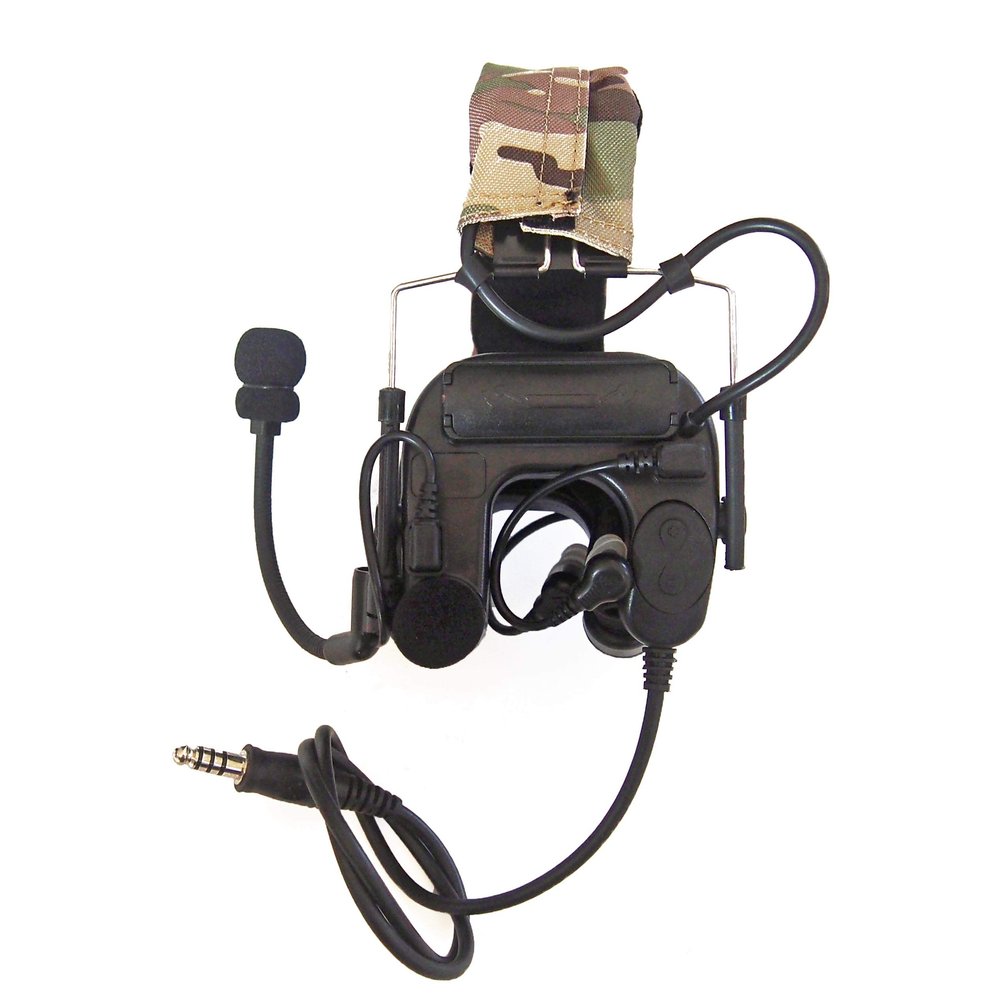 ArmorMason Open-Ear Hybrid Electronic Hearing Protection Earmuffs & Communication Headset (Black)