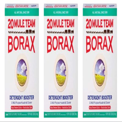Borax 20 Mule Team Detergent Booster & Multi-Purpose Household Cleaner Box, 65 Oz (Pack of 3)