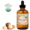 US Organic Macadamia Nut Oil Unrefined Virgin, Certified Organic, Pure & Natural, Cold Pressed, Sourced in Kenya, in Amber Glass Bottle w/Glass Eye dropper for Easy Application (4 oz (Large)) view 3