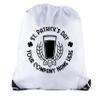 Custom St Patrick's Day Backpack Personalized Drawstring Bags, Reusable Gift bag - 10PK White CE2500Patty S4 view 1