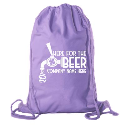 Custom St Patrick's Day Backpack Personalized Drawstring Bags, Reusable Gift bag - 10PK Purple CE2725Patty S1