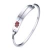VNOX Medical Alert Emergency Jewelry DNR(DO NOT RESUSCITATE) Stainless Steel Cufff Bangle Bracelet,6.3-7.5" view 1