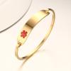 VNOX PACEMAKER Medical Alert Safety ID Gold Plated Stainless Steel Cufff Bangle Bracelet for Adult view 4