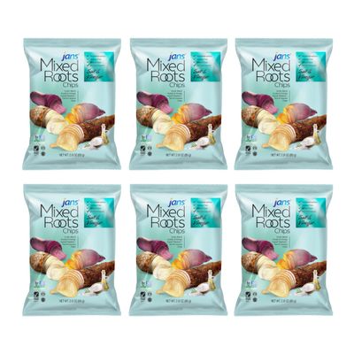 Mixed Roots Chips - All Natural Vegetable Chips (Salt & Vinegar, 2.8 oz) | Trans Fat & Cholesterol Free | Gluten Free & Non-GMO | No Preservatives Exotic Roots