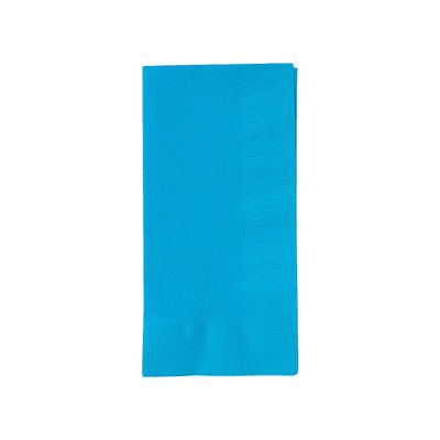 Fun Express - Turquoise Dinner Napkin (50pc) - Party Supplies - Solid Tableware - Solid Napkins - 50 Pieces