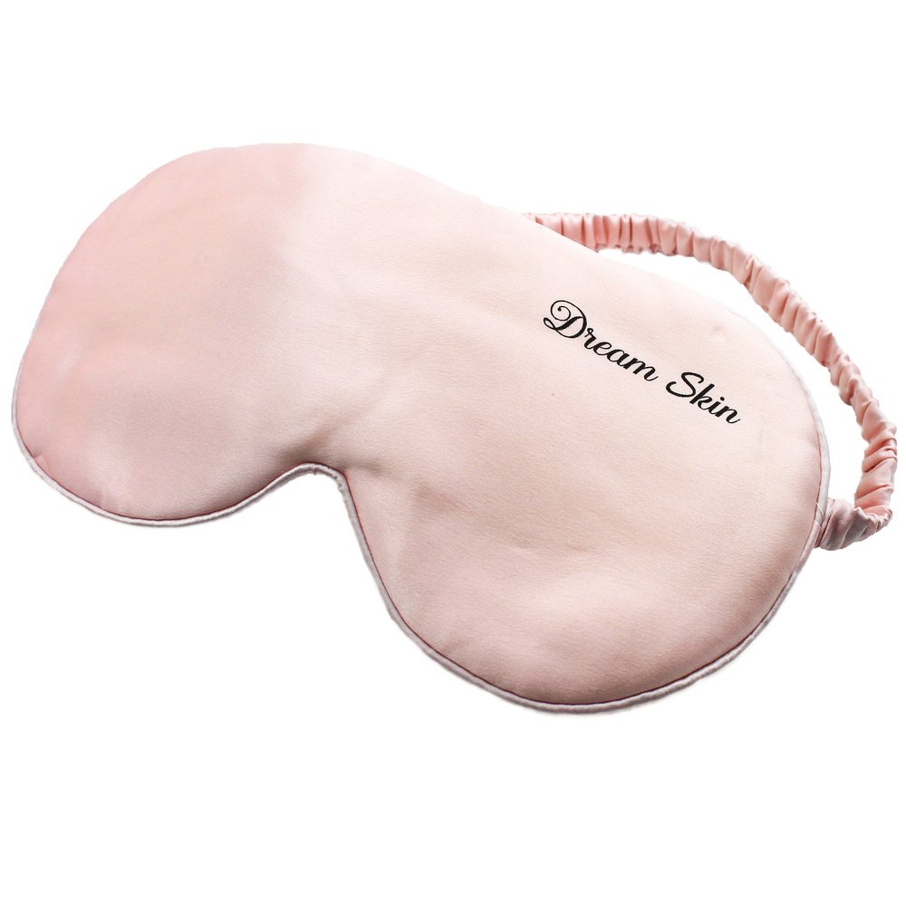 100% Mulberry Silk Soft Sleep Eye Mask JuveTex Beauty Wrinkle shade Cover Pink and White