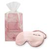 100% Mulberry Silk Soft Sleep Eye Mask JuveTex Beauty Wrinkle shade Cover Pink and White view 3