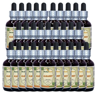 Alkanet (Alkanna Tinctoria) Tincture, Dried Root Liquid Extract (Brand Name: HerbalTerra, Proudly Made in USA) 30x2 fl.oz (30x60 ml)