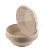 EcoQuality [2 Pack of 300] 29oz Round Disposable Bowls with Flat Lids Natural Sugarcane Bagasse Bamboo Fibers Sturdy Compostable Eco Friendly Environmental Paper Plastic Bowl Alternative Tree Free view 1
