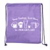 Custom St Patrick's Day Backpack Personalized Drawstring Bags, Reusable Gift bag - 10PK Purple CE2725Patty S5 view 2