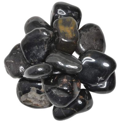 Hypnotic Gems Materials: 1 lb Black Onyx Tumbled Stones - Grade 1 - Large - 1.25" to 1.75" Avg. - Bulk Natural Rocks Polished Gemstone Supplies for Wicca, Reiki, Energy Crystal Healing