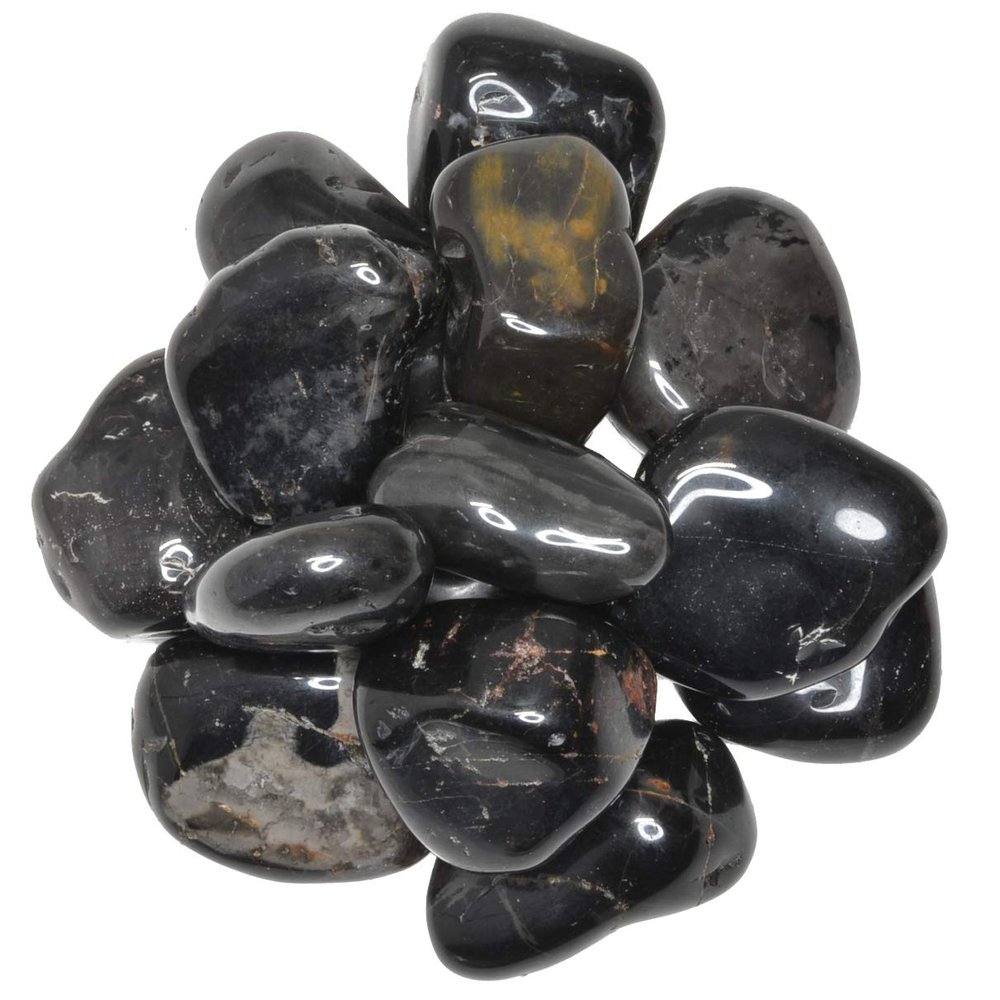 Hypnotic Gems Materials: 1 lb Black Onyx Tumbled Stones - Grade 1 - Large - 1.25" to 1.75" Avg. - Bulk Natural Rocks Polished Gemstone Supplies for Wicca, Reiki, Energy Crystal Healing