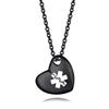 LinnaLove Free engraving Heart medical alert necklace Stainless steel fashion heart medical id necklace for women-BK view 1